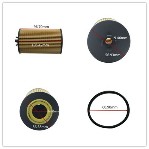 5 x Engine Oil Filter HU612/2X for Chevy Aveo Cruze Sonic Colorado 1.4L 1.6L1.8L