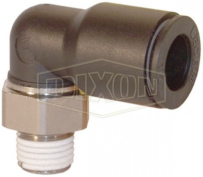 Dixon 31095611 1/4T-1/8 MPT 90 Nylon/Nickle Brass Elbow