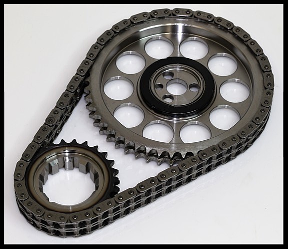 振動止め PBM Chevy BBC Billet Timing Chain Set For Retro Roller Or