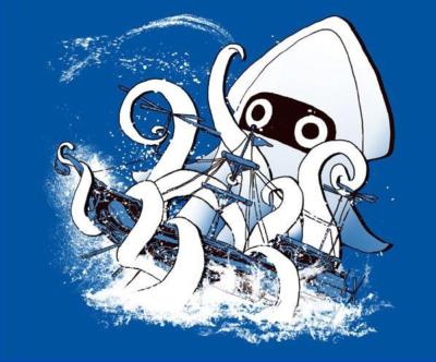 Mario Pirates Ship Kraken Titans Monster Mashup Satire Teefury Mens Shirt NEW