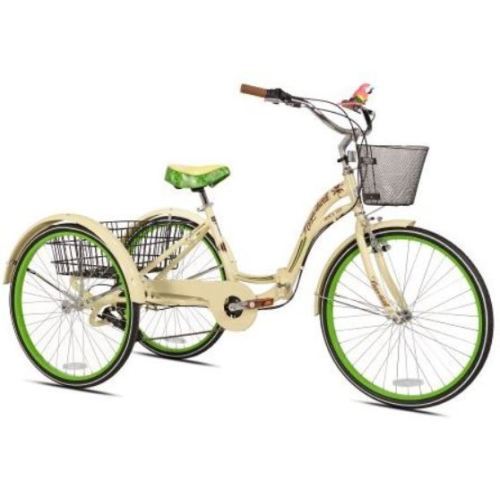 Margaritaville 26 In. Adult Trike 7 Speed Tricycle Shimano Derailleur Hand Brake
