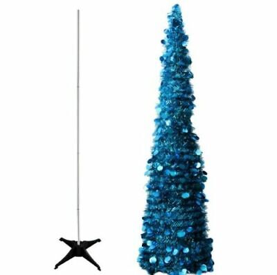 Holiday Gorgeous 5 Foot Pop Up Tinsel Artificial Christmas Tree Home Flash Party