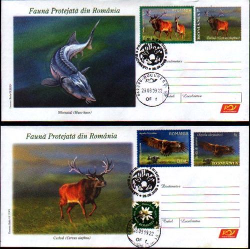 Estampillas de Historia Postal rumana con bisagras de Menta