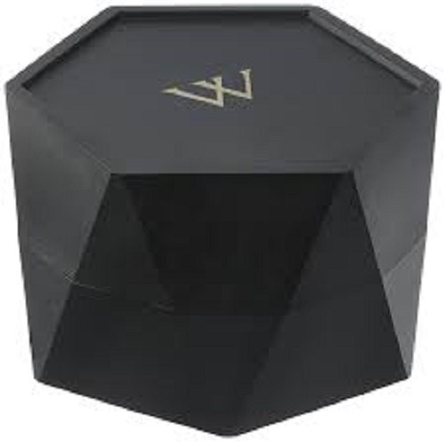 Pre-owned Wittnauer Wn4096 Diamond Accent Black Dial Saphire Crystal Women's Watch