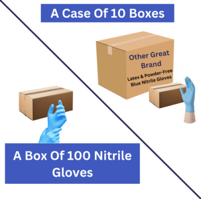 Kingfa Blue Nitrile Medical Gloves FDA Powder & Latex Free Disposable 3 mil