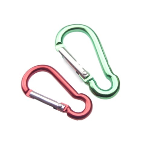 Set 2 Moschettoni Portachiavi Tattico Alluminio Campeggio Viaggi Sport 60mm dfh