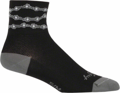 SockGuy Classic Chains Sock Black LG/XL