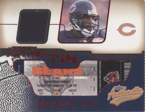 2002 Fleer Authentix Dez White #JA-DW