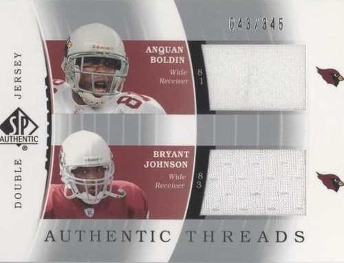 2003 SP Authentic Anquan Boldin Bryant Johnson #DJC-AB/BJ