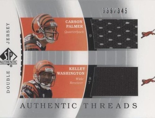 2003 SP Authentic Carson Palmer Kelley Washington #DJC-CP/KW