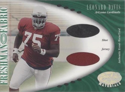 2001 Leaf Certified Materials Leonard Davis #142
