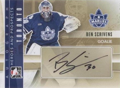 2011-12 In the Game Heroes and Prospects - Ben Scrivens #A-BSC