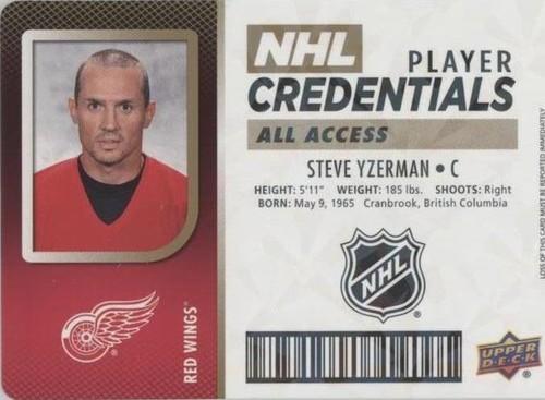 2017-18 Upper Deck MVP - Steve Yzerman #NHL-SY