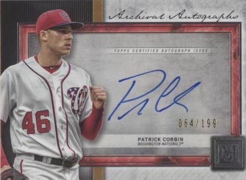 2020 Topps Museum Collection - Patrick Corbin #AA-PCO