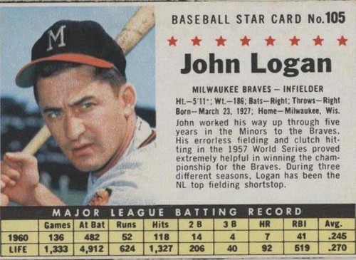 1961 Post - Johnny Logan #105
