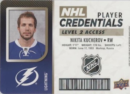2017-18 Upper Deck MVP - Nikita Kucherov #NHL-NK
