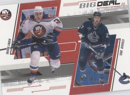 2002-03 In the Game Be A Player Memorabilia - Todd Bertuzzi Trevor Linden #245