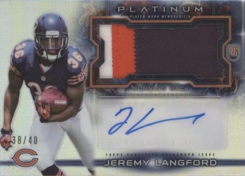 2015 Topps Platinum Jeremy Langford #PRAP-JL