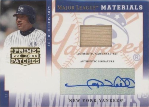 2005 Donruss Prime Patches - Gary Sheffield #MLM-46