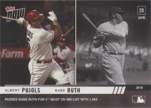 2019 Topps Now - Albert Pujols Babe Ruth #112