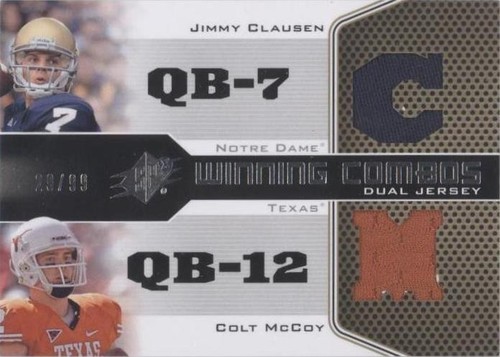 2010 SPx Colt McCoy Jimmy Clausen #WC-CM