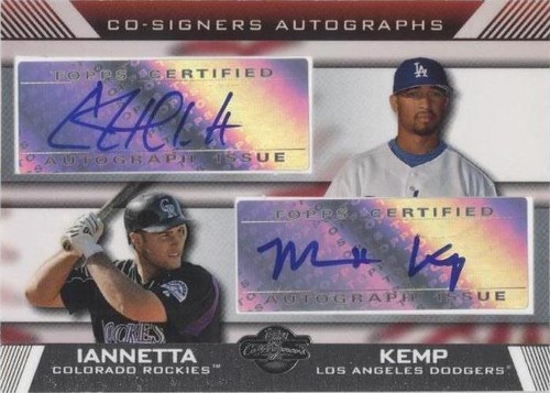 2007 Topps Co-Signers - Chris Iannetta Matt Kemp #CS-IK