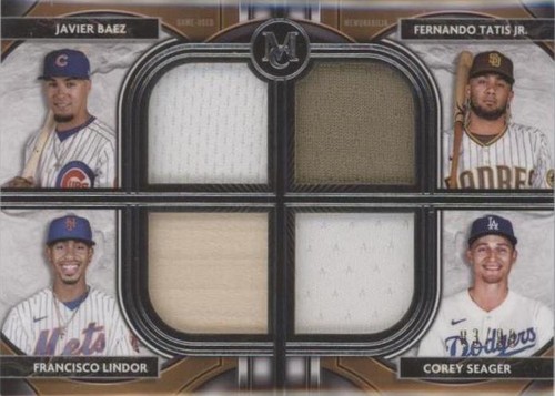 2021 Topps Museum Collection - Corey Seager Fernando Tatís Jr. Francisco Lindor #FPR-BTLS
