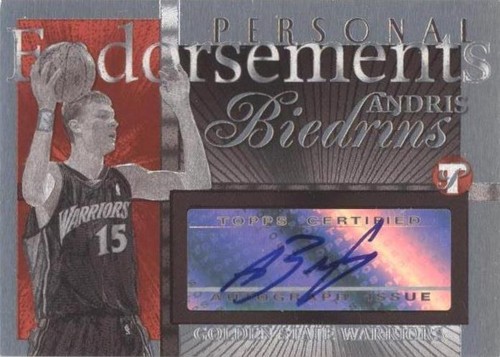 2004-05 Topps Pristine - Andris Biedrins #PE-AB