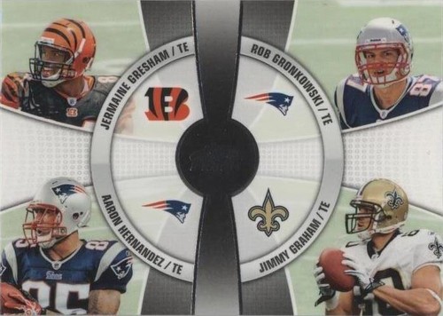 2010 Topps Prime Aaron Hernandez Jermaine Gresham Jimmy Graham #4Q-8