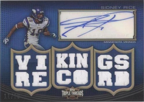 2010 Topps Triple Threads Sidney Rice #TTAR-18