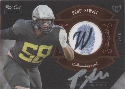 2021 Wild Card MATTE Penei Sewell #MTA-17