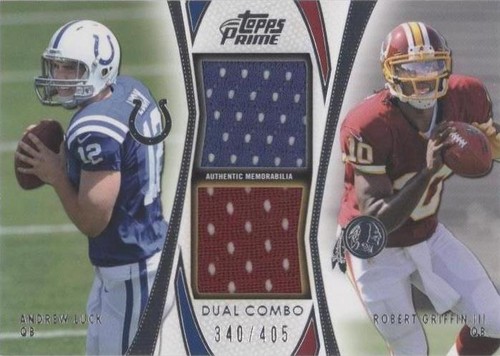 2012 Topps Prime Andrew Luck Robert Griffin III #DCR-LG
