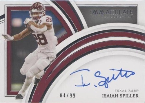 2022 Panini Immaculate Collection Collegiate Isaiah Spiller #RA-ISP