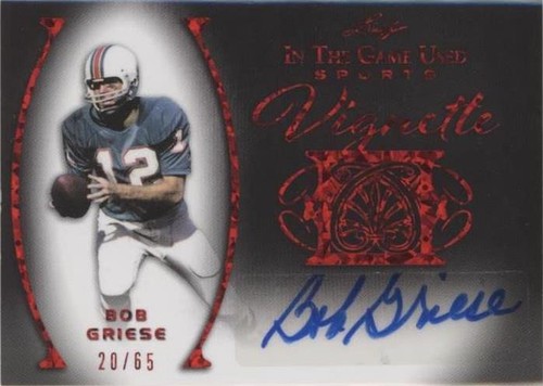 2022 Leaf In The Game Used Sports Bob Griese #VA-BG1