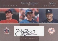 2004 Fleer Classic Clippings - Alex Rodriguez Hank Blalock Troy Glaus #PLA-HB