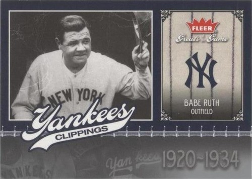2006 Fleer Greats of the Game - Babe Ruth #NYY-BR