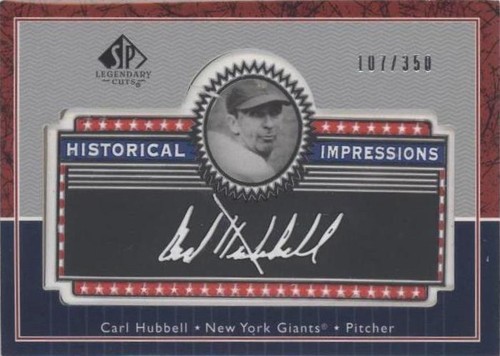 2003 SP Legendary Cuts - Carl Hubbell #L-CH