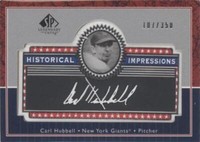 2003 SP Legendary Cuts - Carl Hubbell #L-CH