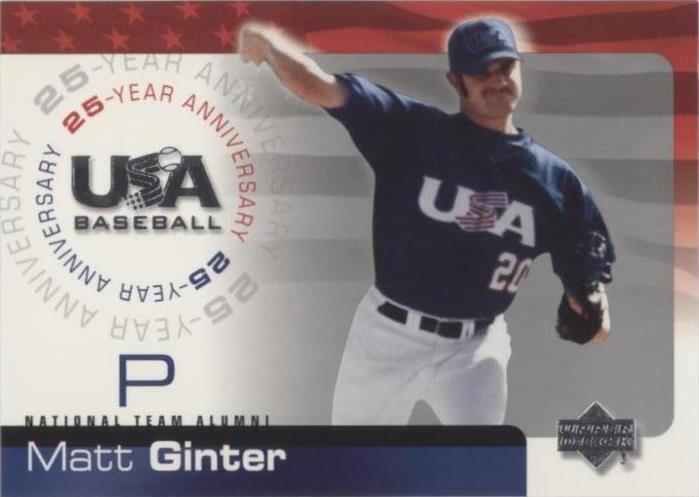 2004 Upper Deck USA Baseball 25-Year Anniversary - Matt Ginter #USA-68