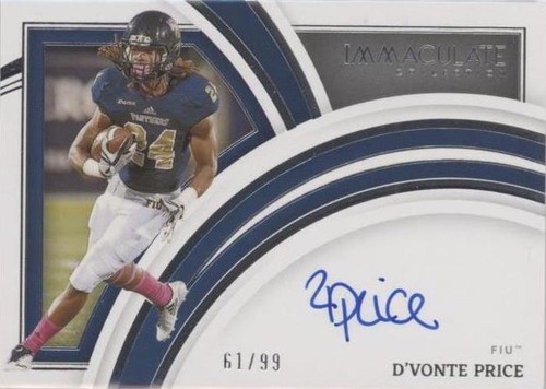 2022 Panini Immaculate Collection Collegiate D'Vonte Price #RA-DVP