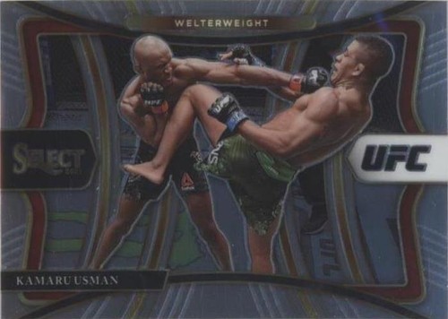 KAMARU USMAN UFC SELECT 22 BLUE REFRACTOR CARD MINT