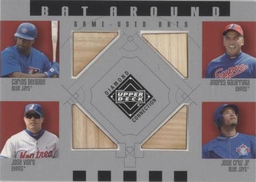 2002 Upper Deck Diamond Connection - Andres Galarraga Carlos Delgado Jose Cruz Jr. #BA-DGVC