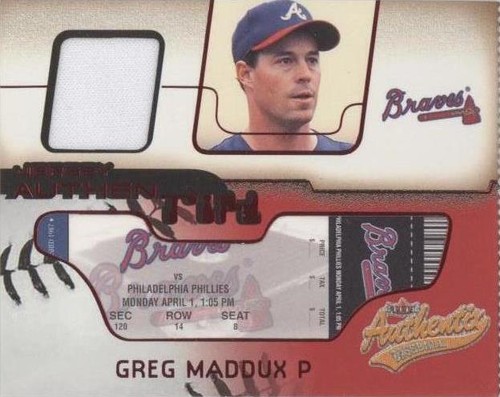 2002 Fleer Authentix - Greg Maddux #JA-GM