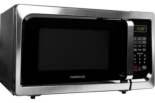 Farberware Microwave Oven Classic 0.9 Cu Ft 900 Watt Stainless Steel FMO09AHTBKC