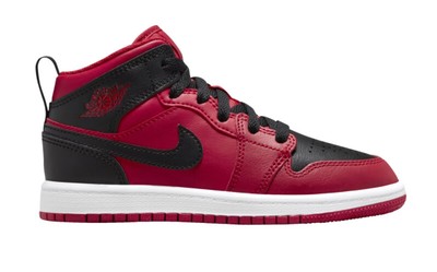 Little Kids Jordan 1 Mid Reverse Bred Gym Red/Black-White (640734 660)