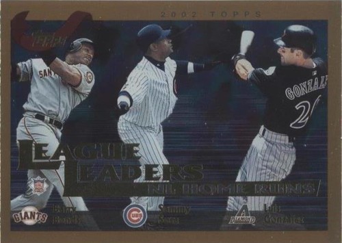 2002 Topps - Barry Bonds Luis Gonzalez Sammy Sosa #345