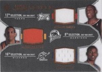 2007-08 SP Rookie Threads - Nick Young/Brandan Wright/Thaddeus Young #TRT-YYW