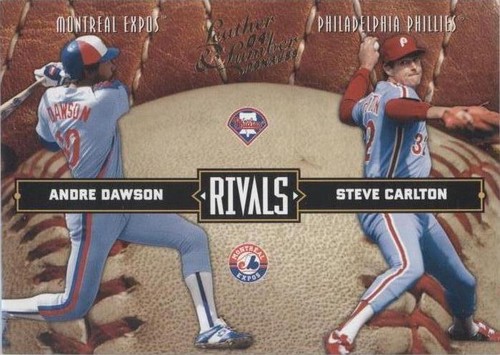 2004 Donruss Leather & Lumber - Andre Dawson Steve Carlton #LLR-20