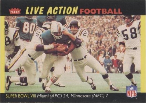 1987 Fleer Live Action Football Larry Csonka #72