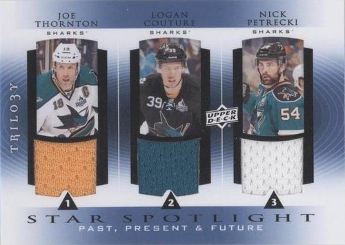 2013-14 Upper Deck Trilogy - Joe Thornton Logan Couture Nicholas Petrecki #PPF-SJS